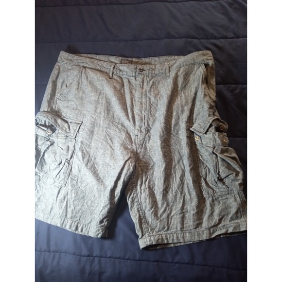 Levi's Carrier Cargo Shorts Blue Mens Size 44 Linen Blend Casual Comfort Pockets - Picture 1 of 5